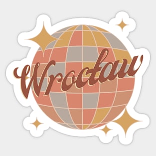 Wroclaw, Breslau, wrocław Poland, Retro Vintage Design Sticker